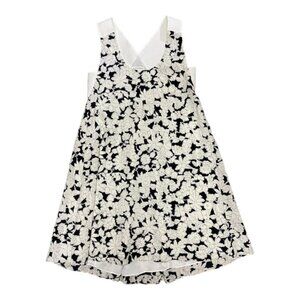 NWOT Club Monaco Floral Black and White Silk Dress size 2